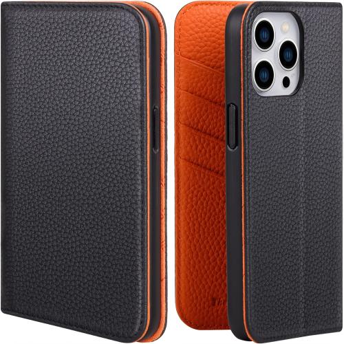 Rakuten - 【送料無料】VISOUL iphone13 Pro Maxケース 手帳型 本革 レザーケース マグネット式 スタンド機能付き手帳型ケース カード収納 携帯ケ