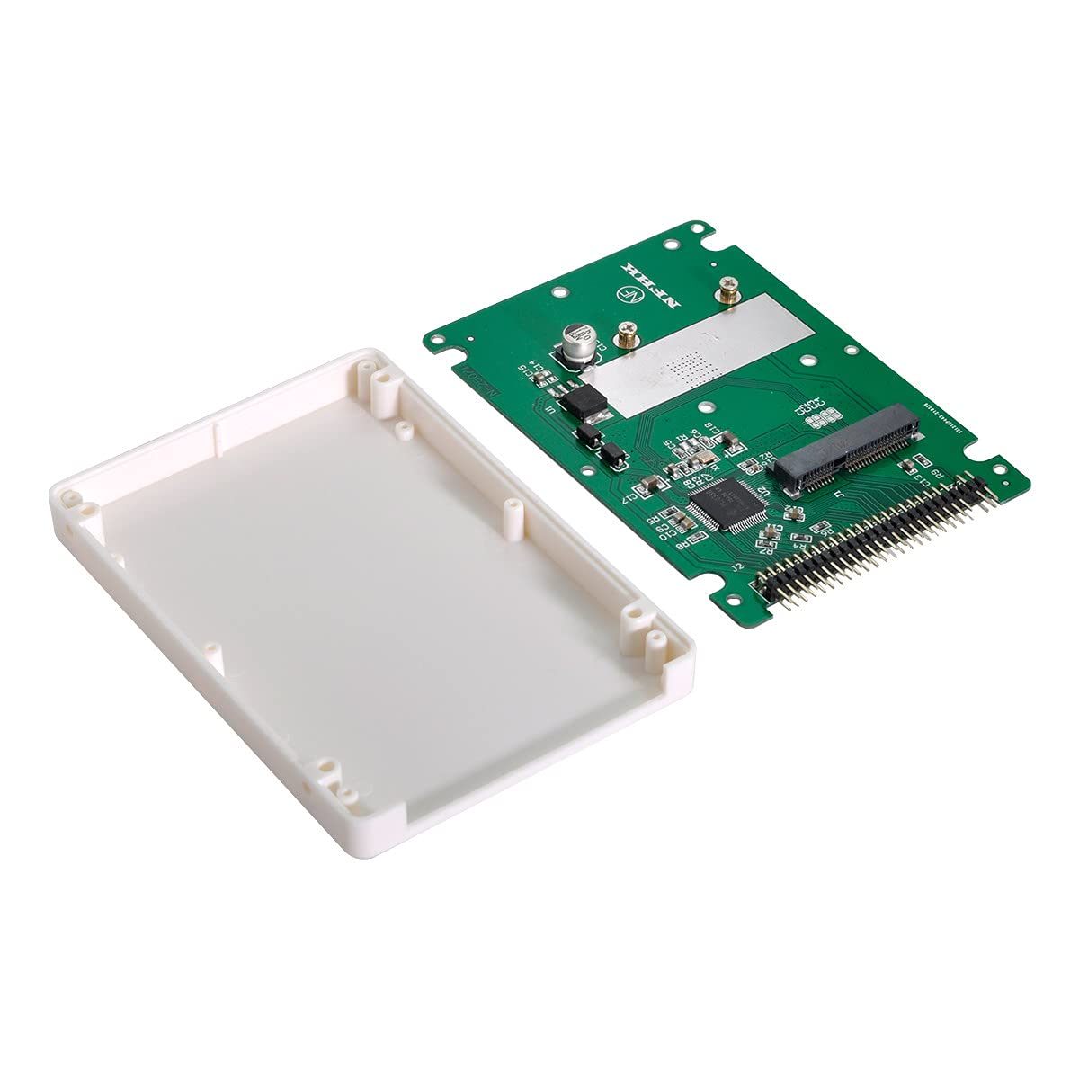 mSATA mini PCI-E SATA SSD to 2.5インチ IDE 44ピン ノートパソコン ハードディスクケース エンクロージャ ホワイト