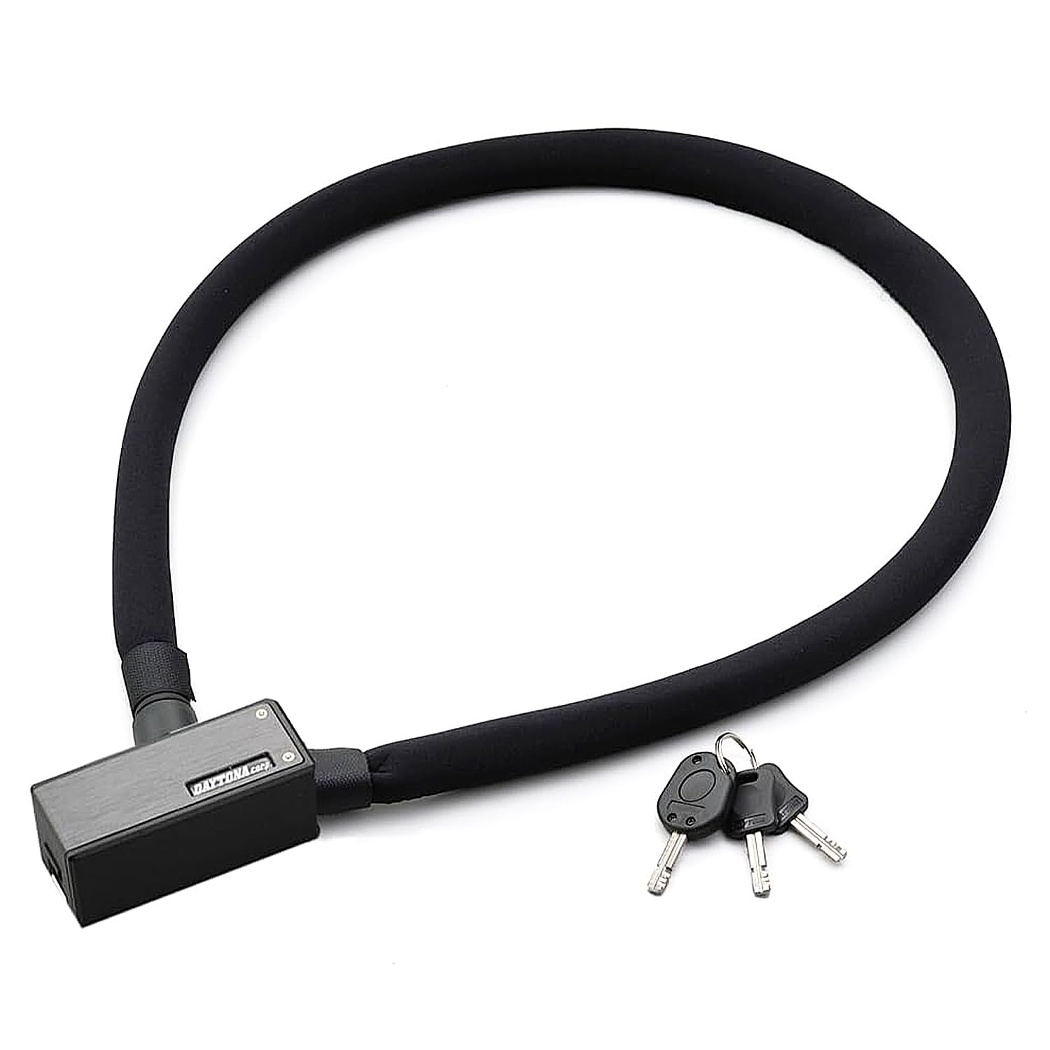 【送料無料】バイク用 バイクロック φ15mm ストロンガーワイヤーロック 1200mm キーロックタイプ ブラック 97665