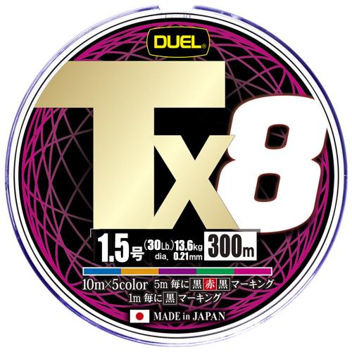 Rakuten - 【送料無料】DUEL(デュエル) PEライン 釣り糸 Tx8 ライン 釣りライン 釣具 高強度 高感度 強さ長持ち1.5号300m5COLOR 5色マーキング