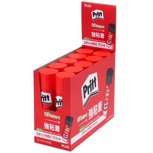 プラスは2017年1月1日より、「貼る」の総合ブランドとして『Pritt(プリット)』を展開します ≪Pritt(プリット)≫スティックのり(ジャンボサイズ) 10本セット サイズ(1本分)直径31×高さ114mm / 重量65g 内容量(1本分)約40g、のり径約26mm、のり主成分PGE(変性でんぷん) 材質70%以上再生樹脂(本体容器・中皿=100%再生PP)プラスは2017年1月1日より、「貼る」の総合ブランドとして『Pritt(プリット)』を展開します ≪Pritt(プリット)≫スティックのり(ジャンボサイズ) 10本セット サイズ(1本分)直径31×高さ114mm / 重量65g 内容量(1本分)約40g、のり径約26mm、のり主成分PGE(変性でんぷん) 材質70%以上再生樹脂(本体容器・中皿=100%再生PP)