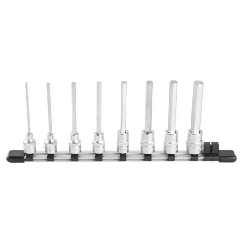 Rakuten - 【送料無料】トネ(TONE) ロングヘキサゴンソケットセット(ホルダー付) HH308L 差込角9.5mm(3/8) 内容8点