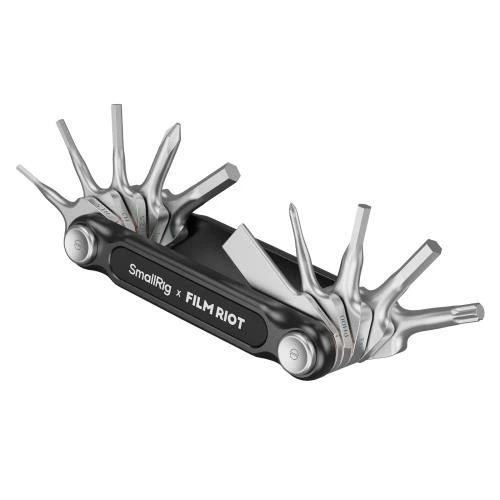 Rakuten - 【送料無料】SmallRig x FILM RIOT 10-in-1 折りたたみ式ツールセット ドライバーと六角レンチ付き 複数の角度調整可能 ポータブルでコ