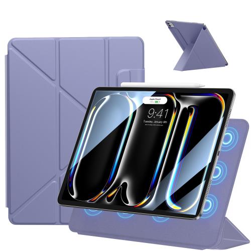 【送料無料】SANDUODD iPad Pro 11インチ ケース M4 (2024?第5世代)専用 強力マグネット吸着式 横置＆縦置 角度調整可能 三角形スタンド