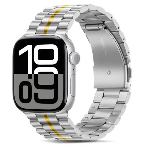 Rakuten - 【送料無料】コンパチブル Apple Watch バンド 49mm 46mm 45mm 44mm 42mm プレミアムステンレススチールメタル交換バンド Apple Watch U