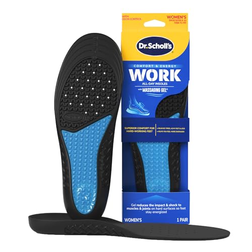 Rakuten - 【送料無料】Dr. Scholl's 女性のためのドクター・ショール快適性とエネルギーワークインソール、1ペア、サイズ6-10