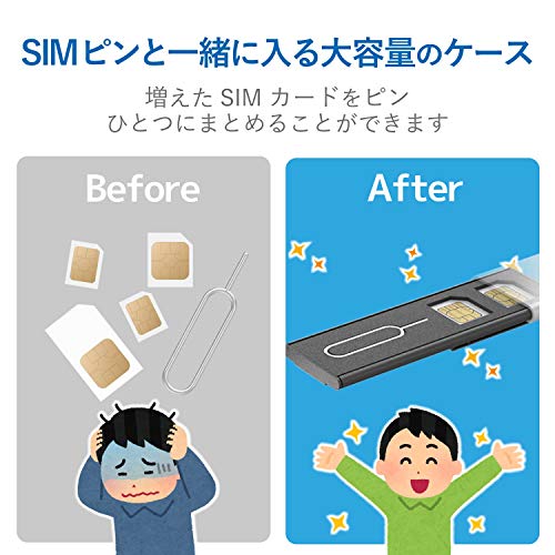 【送料無料】エレコム SIMカードケース メモリークリップ アルミタイプ スライドオ...