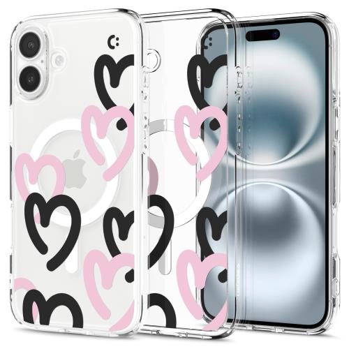 【送料無料】Spigen iPhone 16 ケース クリア MagSafe対応 耐衝撃 ストラップホー...
