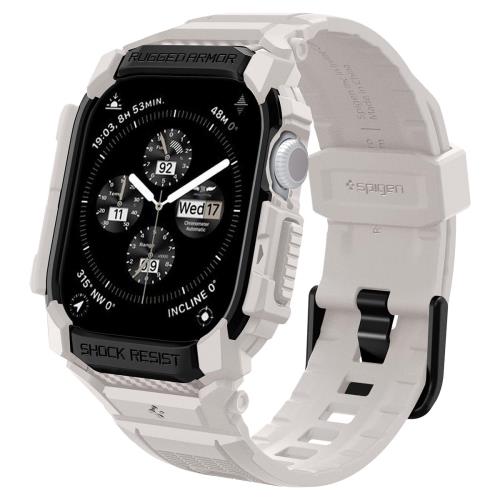 Rakuten - 【送料無料】Spigen Apple Watch 10 ケース 42mm ケースバンド一体型 耐衝撃 PC TPU 二重構造 スポーツバンド 落下 衝撃 吸収 耐久性 傷
