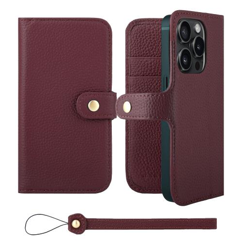 Rakuten - 【送料無料】HANATORA iPhone15Pro ケース 手帳型 本革 スマホケース スマホ スタンド ストラップ 付き シュリンクカーフレザー ギフト