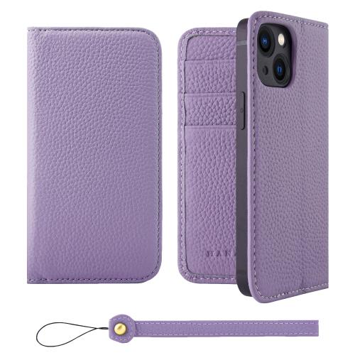 Rakuten - 【送料無料】HANATORA iPhone13mini ケース 手帳型 本革 スマホケース スマホ スタンド ストラップ 付き シュリンクカーフレザー ギフト