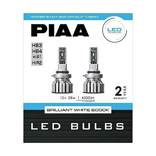 Rakuten - 【送料無料】PIAA ヘッドライト/フォグライト用 LED 6000K BRILLIANT WHITE 12V 28W 4000lm HB3/4 HIR1/2 2年保証 車検対応 2個入 X7388