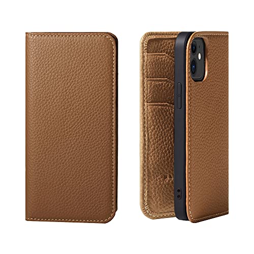 Rakuten - 【送料無料】HANATORA iPhone12mini ケース 手帳型 本革 スマホケース スマホ スタンド コードホルダー 付き シュリンクカーフレザー ギ