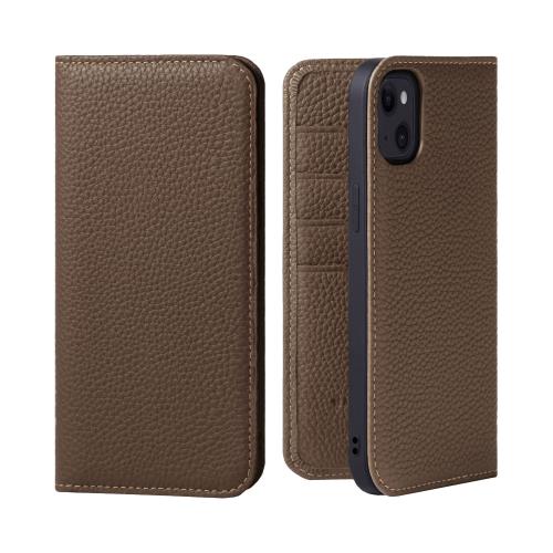 Rakuten - 【送料無料】HANATORA iPhone15Plus ケース 手帳型 本革 スマホケース スマホ スタンド コードホルダー 付き シュリンクカーフレザー ギ