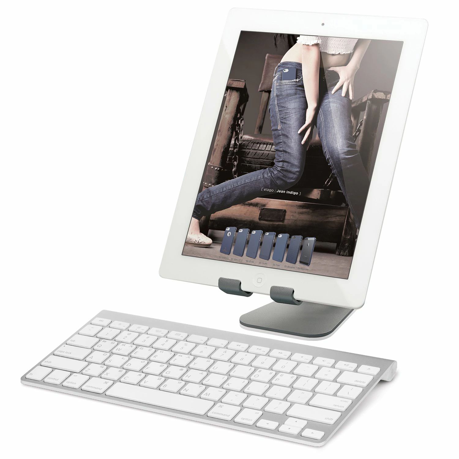 Rakuten - 【送料無料】elago P2 STAND 各種 iPad/タブレット PC 対応 99％ ピュアアルミ スタンド ダークグレー