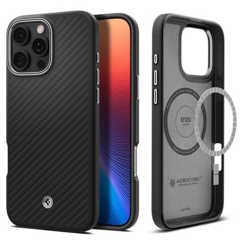 Rakuten - 【送料無料】17年社歴の技術力Spigen iPhone 16 Pro Max ケース MagSafe対応 マグネット搭載 マット 米軍MIL規格 エンツォ?アラミド?マ