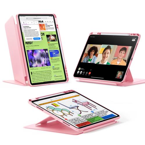 Rakuten - 【送料無料】ESR iPad Air 13インチ ケース (M3/M2、2025/2024) ペン収納 縦横スタンド対応 マルチアングルケース 耐衝撃 安定設計 Flip