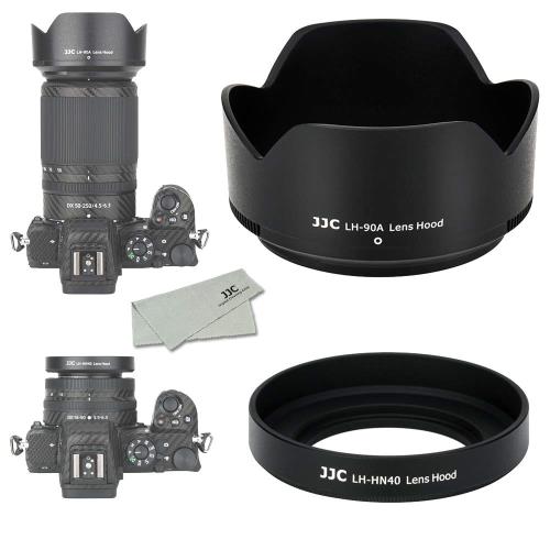Rakuten - (1+1) ABS ねじ込む式 + ABS 可逆式 レンズフード Nikon HN-40 HB-90A 互換 Nikkor Z DX 16-50mm 50-250mm レンズ 用 Nikon Z30 Z50