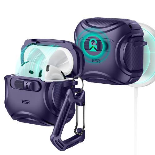 Rakuten - ESR AirPods 4 ケース(HaloLock) AirPods 第4世代 ケース(2024) (USB-C) 対応 MagSafe 対応 落下防止ロック イージーオープン Cyberシリ