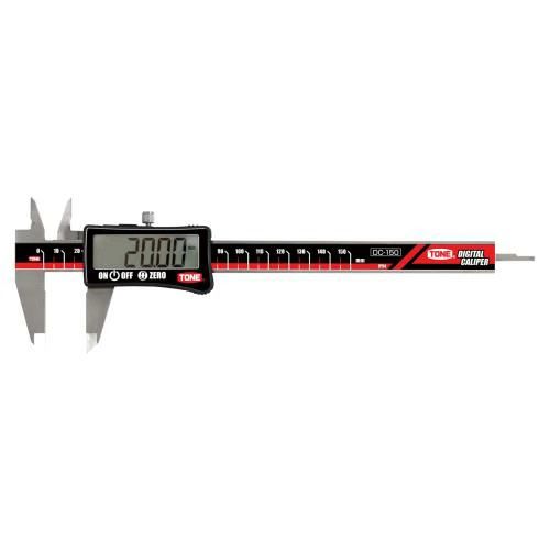 Rakuten - 【送料無料】トネ(TONE) デジタルノギス DC-150 全長235mm 最大口開き150mm