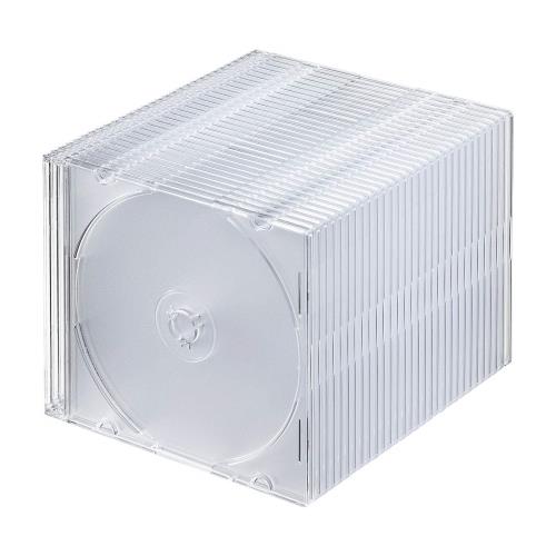 【送料無料】サンワサプライ Blu-ray・DVD・CDケース(スリムタイプ・30枚セット・クリア) FCD-PU30CL