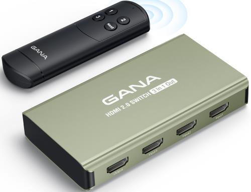 【送料無料】HDMI切替器 3入力1出力 4K@60Hz GANA HDMIセレクター リモコン付き アルミニウム合金製 3D HDCP2.2 HDR対応 Xbox PS5/4/3 F