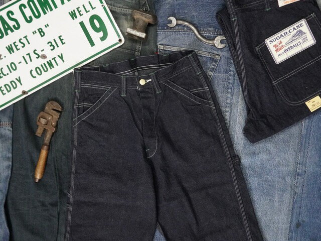 SUGAR CANE : 11oz. BLUE DENIM WORK PANTS [SC42495] / シュガーケーン 11oz. ブルー デニム パンツ