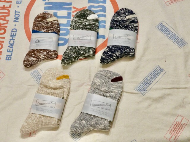 ANONYMOUS ISM : 3LINE SLAB QUARTER SOCKS / アノニマスイズム 3ライン スラブ クォーター ソックス