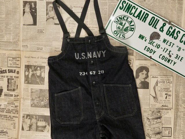 COLIMBO : OLD MIDSHIPMEN'S BIB OVERALL " NAMELESS NAVAL PERSONNEL " [ZZ-0221] / コリンボ オールド ミッドシップマンズ ビブ オーバオール