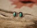 INDIAN JEWELRY : HANDCRAFTED TURQUOISE SILVER EARRINGS / インディアン ジュエリー ターコイズ シルバー...