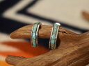 INDIAN JEWELRY : ZUNI TURQUOISE SILVER EARRINGS / インディアン ジュエリー ズニ ターコイズ シルバーイヤリン...