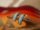 INDIAN JEWELRY : ZUNI TURQUOISE SILVER EARRINGS / インディアン ジュエリー ズニ ターコイズ シルバーイヤリン...