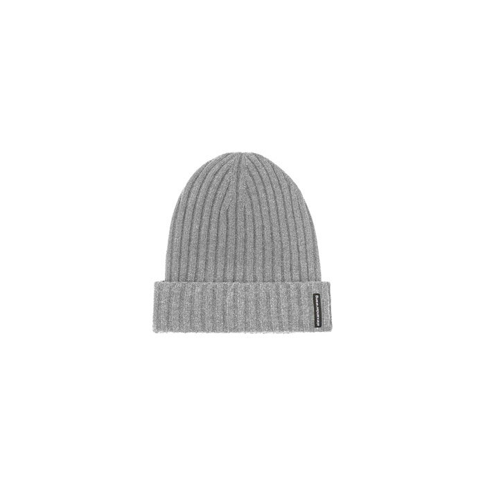 乐天商城 - alexander wang / アレキサンダーワン / RBEANIE WITH LOGO LABEL / ロゴフラッグタグ リブビーニー (ヘザーグレー) 25春夏 / 国内正規取り扱い