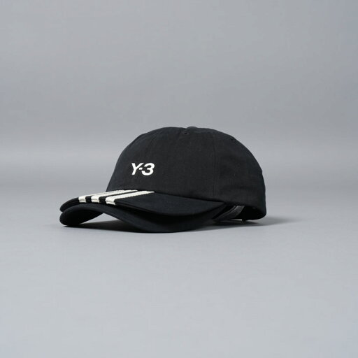 Y-3 / ワイスリー / Y-3 3S CAP / スリーストライプキャップ (ブラック) ユニセックス 25春夏 / 国内正規取り扱い Y-3 / ワイスリー / Y-3 3S CAP / スリーストライプキャップ (ブラック) ユニセックス 25春夏 / 国内正規取り扱い