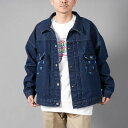 Emotionally Unavailable / エモーショナリー アンベイラブル / LOGO PATTERN DENIM JACKET / ロゴパターン デニムジャケット (ブルー) 24春夏 / 国内正規取り扱い