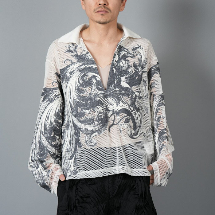 【Fashion THE SALE 30%↓ ★6/28(土)10:00スタート!!7/12(土)09:59まで】TAAKK / ターク / MESH SKIPPER SHIRTS / メッシュスキッパーシャツ (ホワイト) 25春夏 / 国内正規取り扱い
