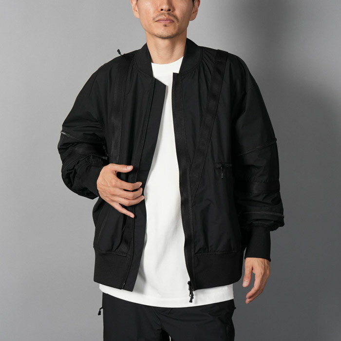 D-VEC x ALMOSTBLACK / ディーベック x オールモストブラック / 【限定】【D-VEC×ALMOSTBLACK】WINDSTOPPER 3L MA1 BLOUSON / ゴアテックス ラボ スリーレイヤー / ブルゾン [防水・防風] (ブラック) / 国内正規取り扱い