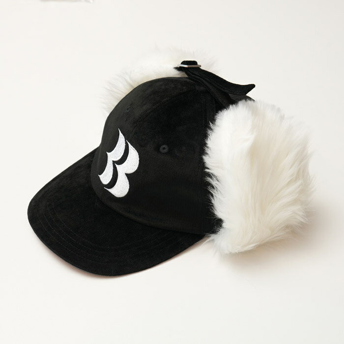 BASICKS / ベーシックス / BB Logo Flight Cap / ロゴ フライトキャップ (ブラック/ホワイト) / 国内正規取り扱い(4)