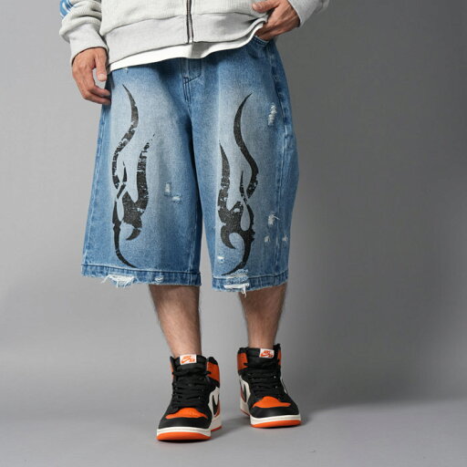 Chew Forever / チューフォーエバー / Tribal Denim Five-pocket Shorts / トライバル デニム ファイブポケット ショーツ (ヴィンテージブルー) / 国内正規取り扱い Chew Forever / チューフォーエバー / Tribal Denim Five-pocket Shorts / トライバル デニム ファイブポケット ショーツ (ヴィンテージブルー) / 国内正規取り扱い