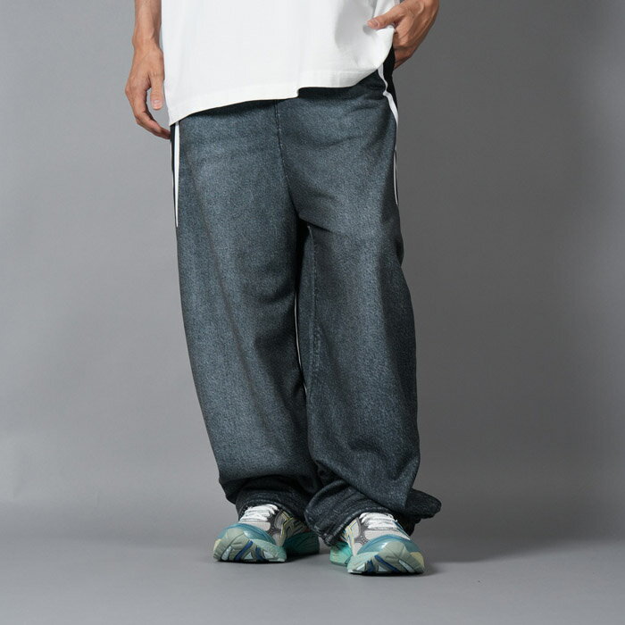 乐天商城 - HUMMEL 00 / ヒュンメル オー / TRANS DENIM SWEAT TROUSER / トランス デニム スウェット トラウザー (ブラック) 国内正規取り扱い