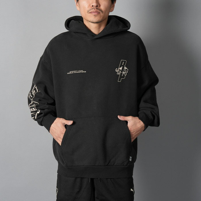 乐天商城 - PUMA x REPRESENT / プーマ x リプレゼント / REPRESENT LS HOODIE / リプレゼント ロングスリーブフーディー (プーマブラック) / 国内正規取り扱い
