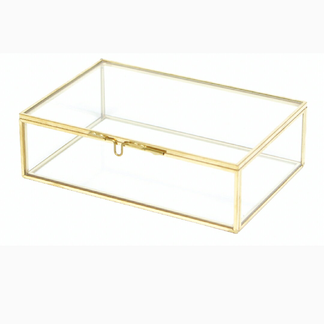フレームボックスM ガラスケース ゴールド 置物 リングピロー アレンジメント花器 リングボックス リングケース ブライダル ウェディング インテリア雑貨 おしゃれ
