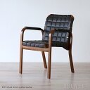 Artek(アルテック) / ARMCHAIR 45(アームチェア45) / バーチ材・ウォルナットステイン / キルティングレザー / ダークブラウン / ア...