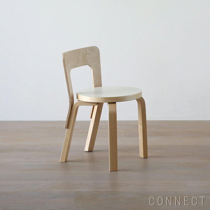 Artek(アルテック) / N65 子ども用チェア / バーチ材・ナチュラルラッカー仕上げ / 座面・ホワイトラミ..