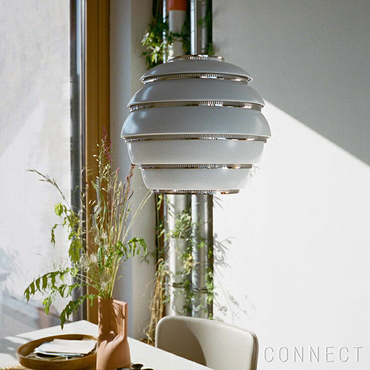 Artek(アルテック) / A331 Pendant Lamp “Beehive“ (ペンダント ビーハイブ) ホワイト×クローム 北欧 照明 (送料無料)