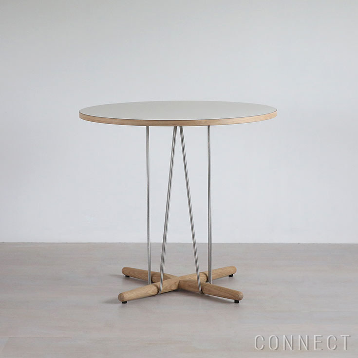 CARL HANSEN & SON(カール・ハンセン&サン) E020 EMBRACE TABLE / オーク材・ホワイトオイル仕上げ・ホワイトラミネート・ステンレス脚 φ79.5cm / テーブル