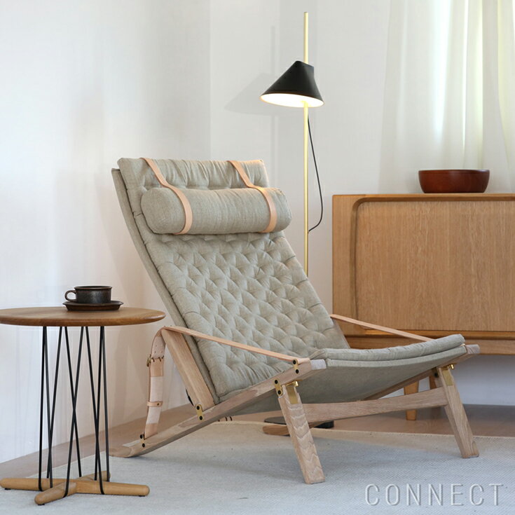 CARL HANSEN & SON （カール・ハンセン＆サン）FK10 PLICO CHAIR（プリコチェア） / オーク材・ホワイトオイル仕上げ・ナチュラルキャンバス / ハイバック ラウンジチェア