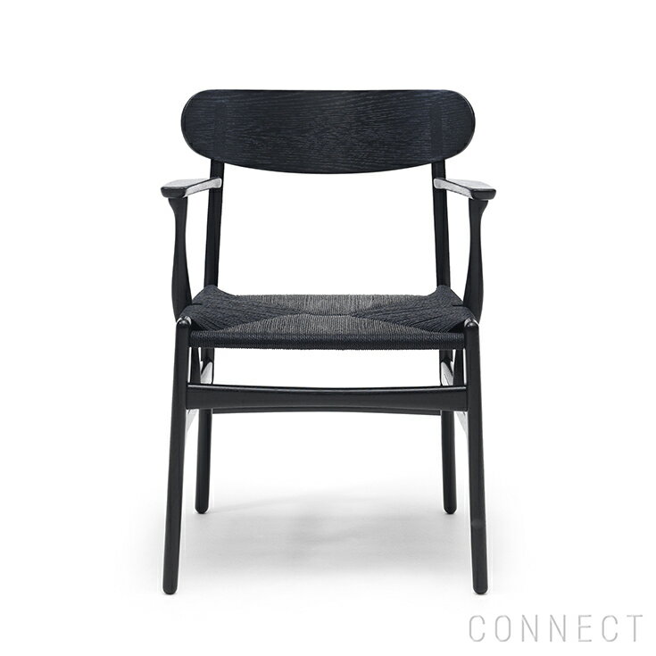樂天商城 - 【DINING SET キャンペーン対象】CARL HANSEN & SON（カール・ハンセン＆サン） CH26 / オーク材・ブラック塗装・ブラックペーパーコード / ダイニングチェア