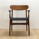 【DINING SET キャンペーン対象】CARL HANSEN & SON(カール・ハンセン&サン) / CH26 / ウォルナット材・オイル仕上げ・ブラックペーパーコード / ダイニングチェア(3)