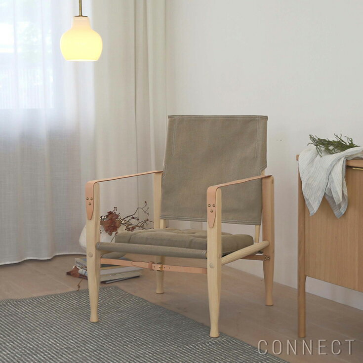 CARL HANSEN & SON （カール・ハンセン＆サン）/ KK47000 SAFARI CHAIR（サファリチェア） / アッシュ材・ホワイトオイル仕上げ / ナチュラルキャンバス / ラウンジチェアのサムネイル